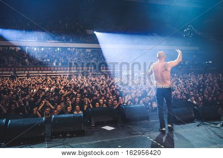 NOVI SAD, SERBIA - DECEMBER 12TH: PUNK BAND GOBLINI PERFORMING ON KONCERT GODINE 2015, IN NOVI SAD, SERBIA