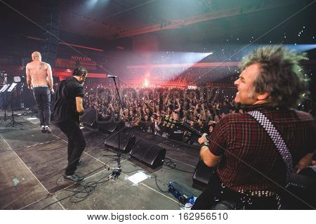 NOVI SAD, SERBIA - DECEMBER 12TH: PUNK BAND GOBLINI PERFORMING ON KONCERT GODINE 2015, IN NOVI SAD, SERBIA
