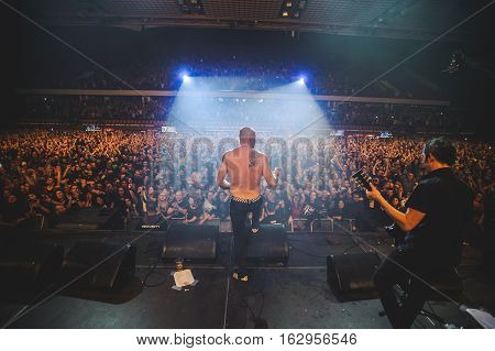 NOVI SAD, SERBIA - DECEMBER 12TH: PUNK BAND GOBLINI PERFORMING ON KONCERT GODINE 2015, IN NOVI SAD, SERBIA