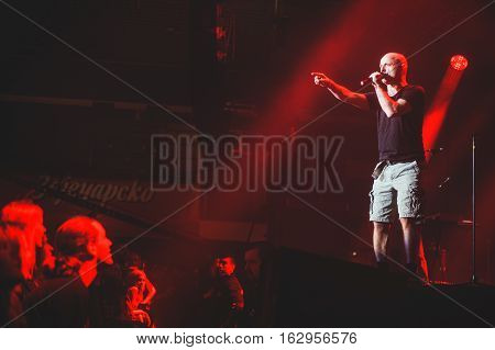 NOVI SAD, SERBIA - DECEMBER 12TH: PUNK BAND HLADNO PIVO PERFORMING ON KONCERT GODINE 2015, IN NOVI SAD, SERBIA