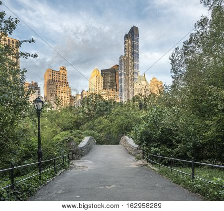 Gapstow Bridge is one of the icons of Central Park Manhattan in New York City