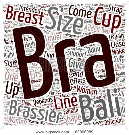 A Bali Bra Just For You text background wordcloud concept