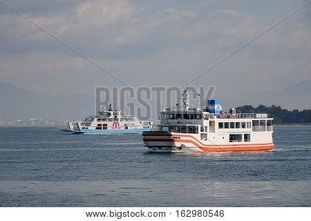 Tourist Boat To Miyajima Island, Japan