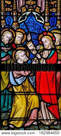 Stained Glass - Jesus And Saint Peter