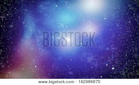Deep space background with stardust and shining star. Milky way cosmic background. Star dust and pixie dust glitter space backdrop. Space stars and planet conceptual image.