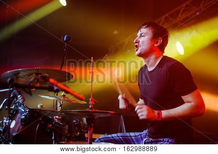 NOVI SAD, SERBIA - DECEMBER 10TH: PUNK BAND GOBLINI PERFORMING ON KONCERT GODINE 2016, IN NOVI SAD, SERBIA