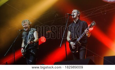 NOVI SAD, SERBIA - DECEMBER 10TH: PUNK BAND GOBLINI PERFORMING ON KONCERT GODINE 2016, IN NOVI SAD, SERBIA