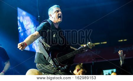 NOVI SAD, SERBIA - DECEMBER 10TH: PUNK BAND GOBLINI PERFORMING ON KONCERT GODINE 2016, IN NOVI SAD, SERBIA