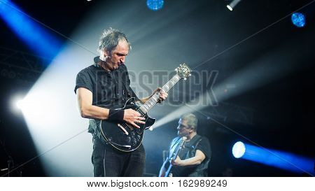 NOVI SAD, SERBIA - DECEMBER 10TH: PUNK BAND GOBLINI PERFORMING ON KONCERT GODINE 2016, IN NOVI SAD, SERBIA