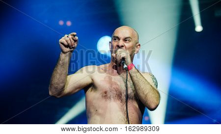 NOVI SAD, SERBIA - DECEMBER 10TH: PUNK BAND GOBLINI PERFORMING ON KONCERT GODINE 2016, IN NOVI SAD, SERBIA