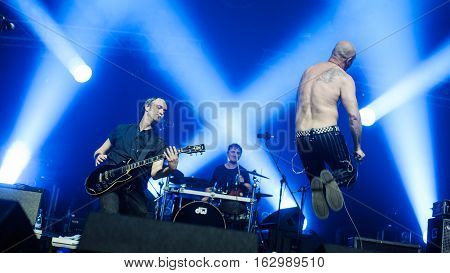 NOVI SAD, SERBIA - DECEMBER 10TH: PUNK BAND GOBLINI PERFORMING ON KONCERT GODINE 2016, IN NOVI SAD, SERBIA