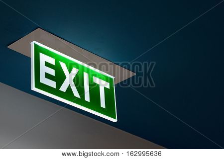 Emergency Exit Signs Green with white lettering