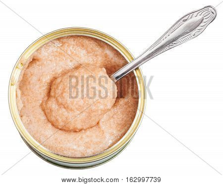 Open Tin With Caviar Of Zander Fish With Spoon