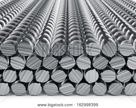 Reinforcement Bars Stack Isolated