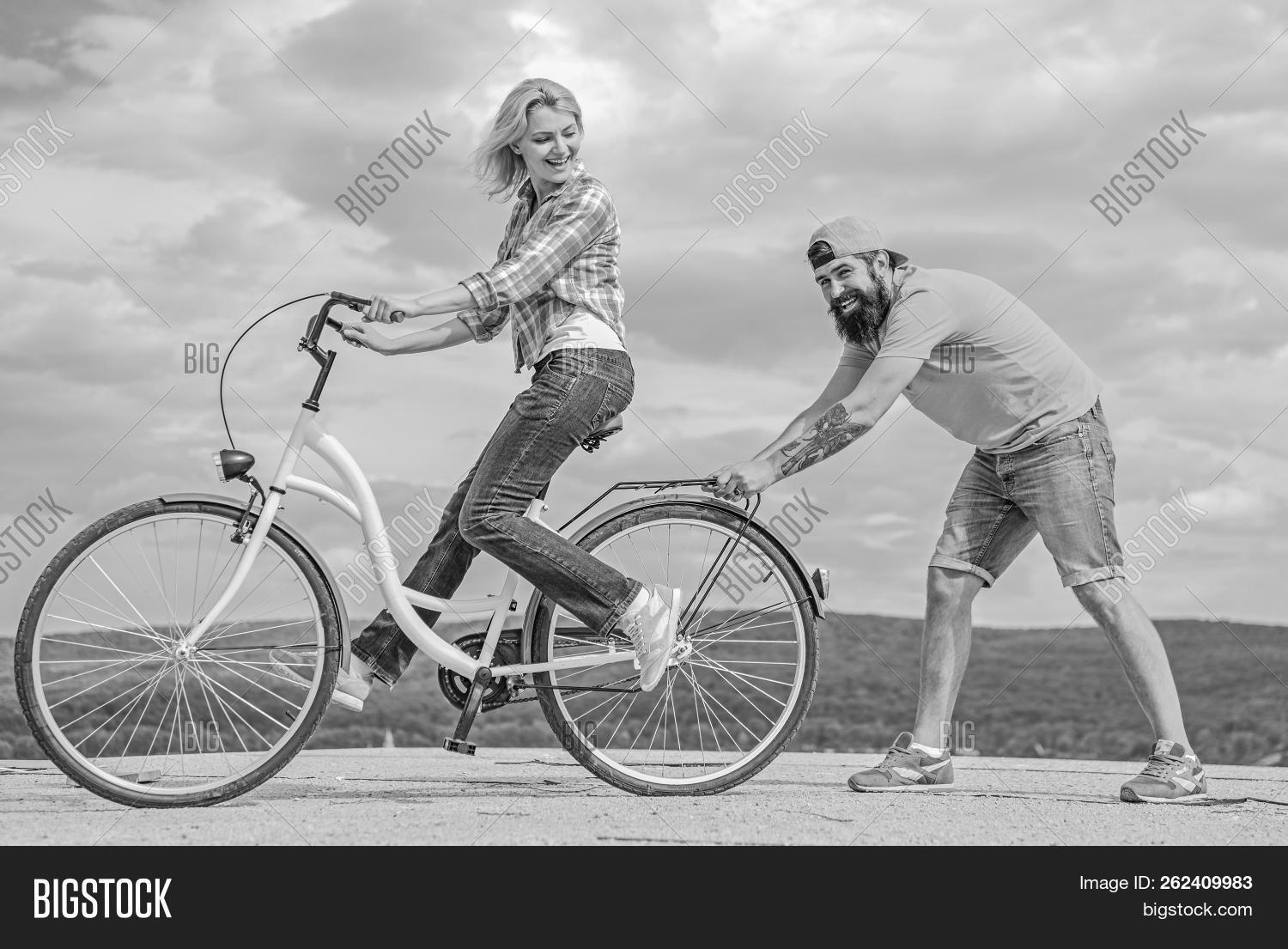 teaching an adult how to ride a bike