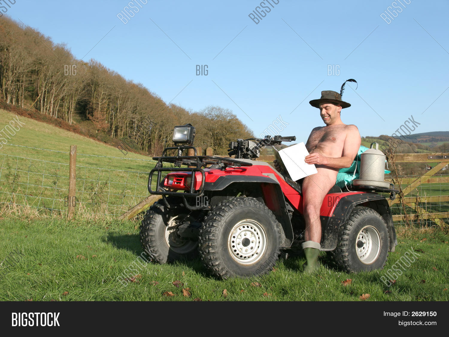 Naturist Family Pictures – Blue Sky ATV Riding. Crazy Naturist Image & Photo (Free Trial) | Bigstock
