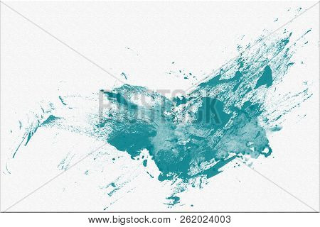 Abstract Blue Hand Draw Watercolor Stain Background