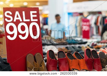 Sale 990 Mock Up Advertise Display Frame Setting Over The Men Shoes Shelf In The Shopping Department