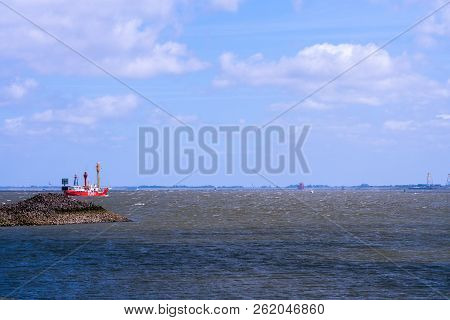 Cuxhaven,germany, -juli 7, 2018:lightship Elbe1, Cuxhaven, Lower Saxony, Germany