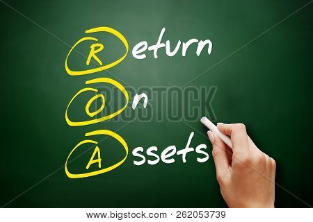 Roa - Return On Assets Acronym, Business Concept Background