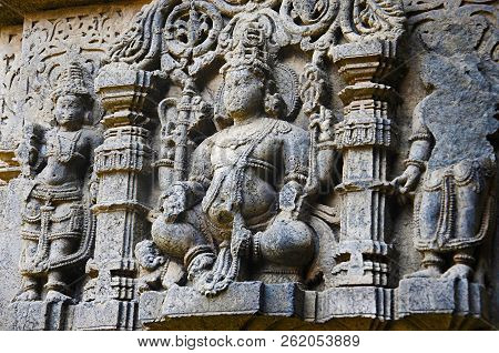 Beautifully Carved Idol Of God, Vitthal Temple, Kolhapur, Maharashtra.