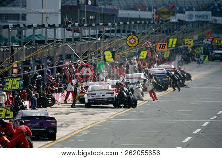 September 29, 2018 - Concord, North Carolina, USA: Alex Labbe (36) races down pit road at the Drive for the Cure 200 at Charlotte Motor Speedway in Concord, North Carolina.