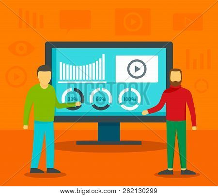 Diagram Visulization Concept Background. Flat Illustration Of Diagram Visulization Vector Concept Ba