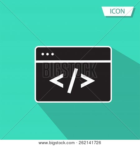 Coding Icon Vector Isolated On White Background.