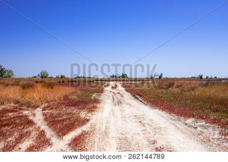 Road To One Of The Salt Lakes In Kinburn.