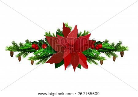 Christmas Decoration Isolated On White Background Vector