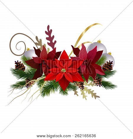 Christmas Decoration Isolated On White Background Vector