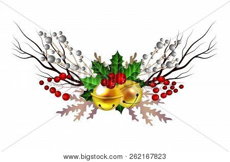 Christmas Decoration Isolated On White Background Vector