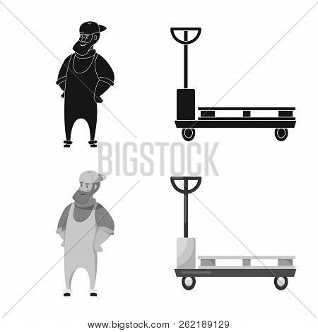 Isolated Object Of Goods And Cargo Sign. Collection Of Goods And Warehouse Stock Vector Illustration
