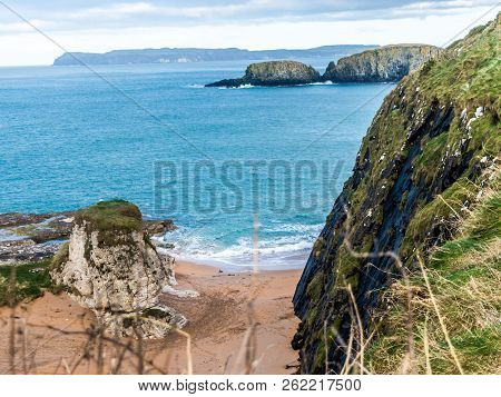 The Sheep Island Near Ballintoy, Carrick-a-rede And Giant's Causeway, North Antrim Coast, County Ant