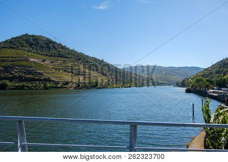 Pinhao, Portugal - October 05, 2018 : Douro River Banks, Vila Real, Portugal