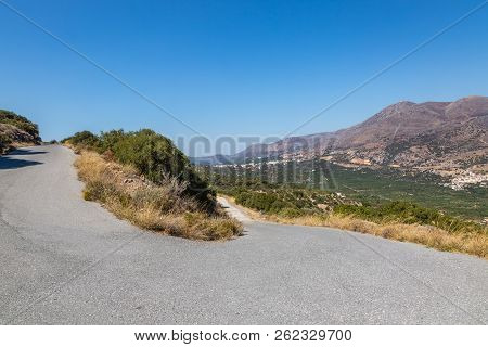 Mountain Near The Village Of Vrises, Crete, Greece