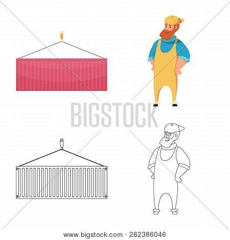 Vector Illustration Of Goods And Cargo Icon. Set Of Goods And Warehouse Vector Icon For Stock.