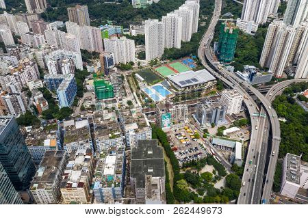 Kwun Tong, Hong Kong, 03 September 2018:- Hong Kong residential district 
