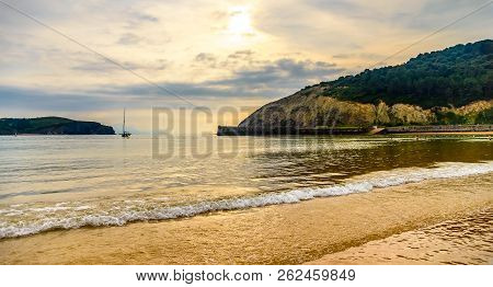 Playa De Gorliz At Sunset, Spain, Basque Country, Bilbao