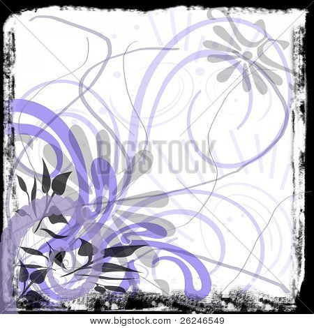 紫色のアクセントを持つ白グランジ背景