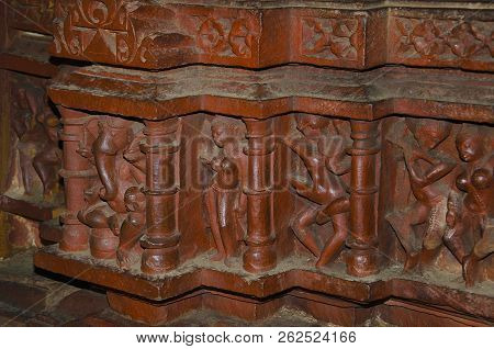 Vishwanath Temple, Temple Interior - Ganesha And Other Idols, Western Group, Khajuraho, Madhya Prade
