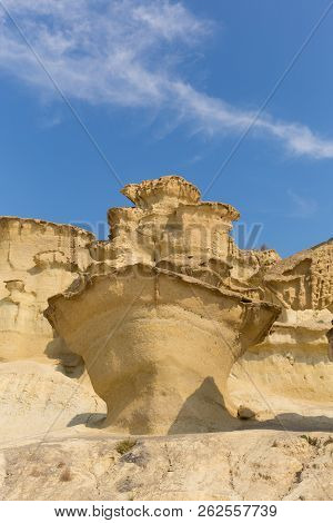 Tourist Attraction Near Mazarrón Murcia Spain The Bolnuevo Sandstone Natural Rock Erosions