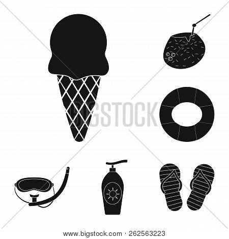 Isolated Object Of Pool And Swimming Symbol. Collection Of Pool And Activity Stock Vector Illustrati