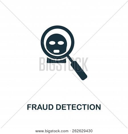 Fraud Detection Icon. Monochrome Style Design From Fintech Icon Collection. Ui And Ux. Pixel Perfect