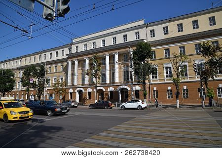 Voronezh, Russia - August 23. 2018 Technical School Of Construction Technology On Prospekt Revolyuts