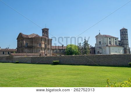 Historic Village Near Vercelli  (piedmont, Italy) Known As Principato Di Lucedio, At Summer