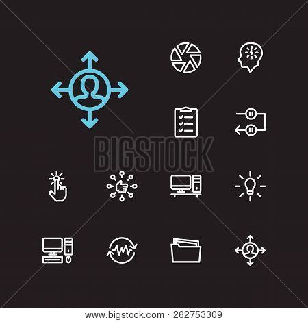 Work Icons Set. To-do List And Work Icons With Periodic Breaks, Focus And Non-stop Action. Set Of Ge