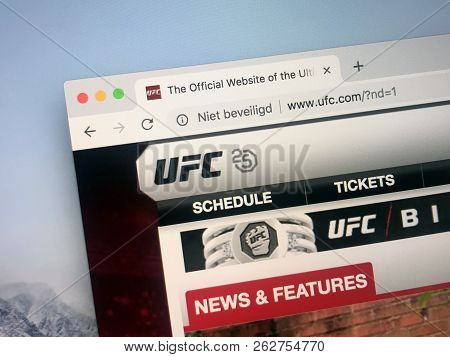 Amsterdam, Netherlands - October 12, 2018: Website Of The Ultimate Fighting Championship Or Ufc, An 