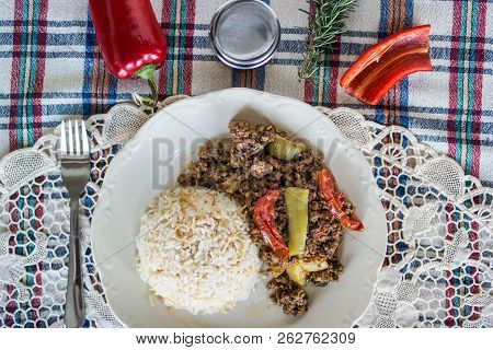 Minced Meat Zucchini With Rice.