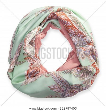 Scarf Isolated On White Background, Scarf Top View